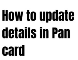 update pan card